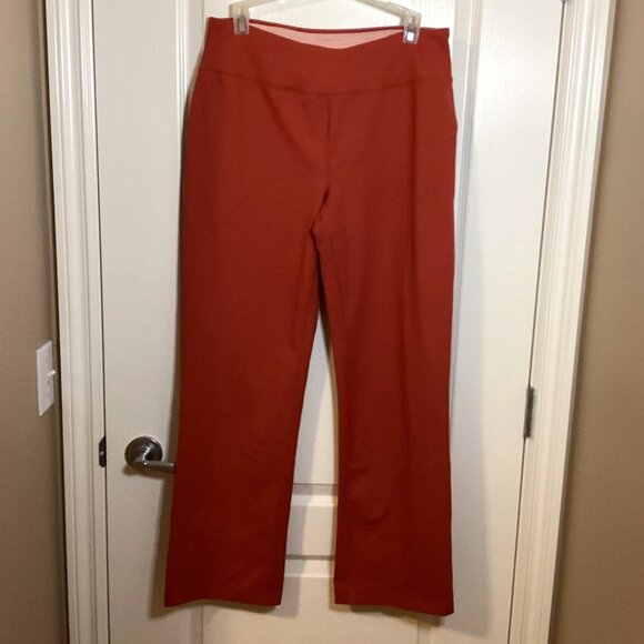 Land's End Women's Leggings Wide Straight Leg Pants Size M 10/12 Stretchy Lounge - Picture 1 of 8